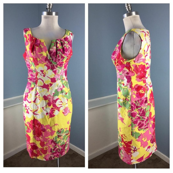 Adrianna Papell Dresses & Skirts - Adrianna Papell Vibrant Floral Sheath Spring Dress